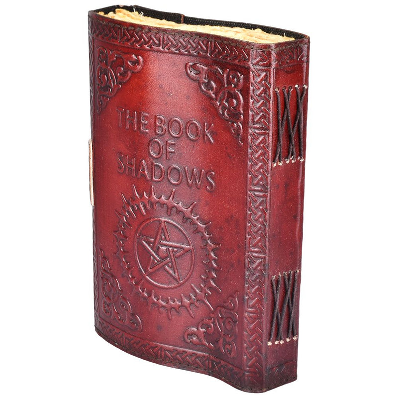 Book of Shadows Embossed Leather Journal - 8" x 6" - Headshop.com