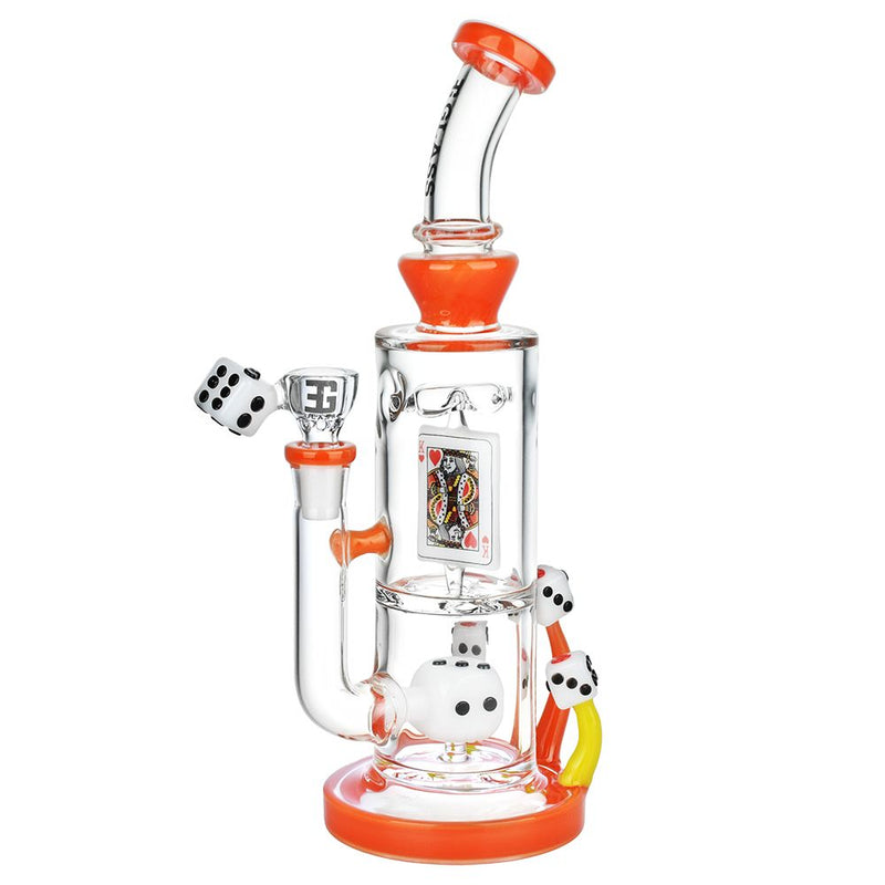 EG Glass Casino Glass Water Pipe - 11" / 14mm F - Headshop.com