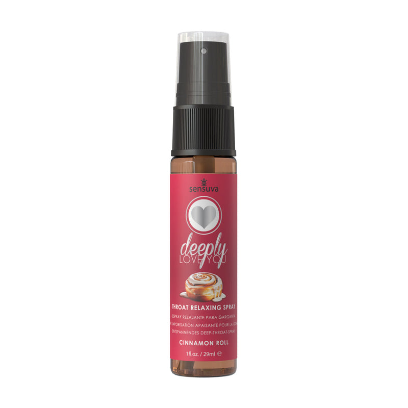 Sensuva Deeply Love You Throat Relaxing Spray Cinnamon Roll 1 oz. Bottle - Headshop.com