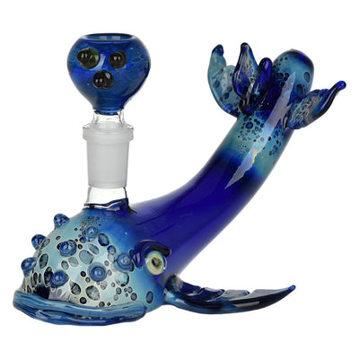 Whale of the Depths Glass Water Pipe - 6.75" / 14mm F