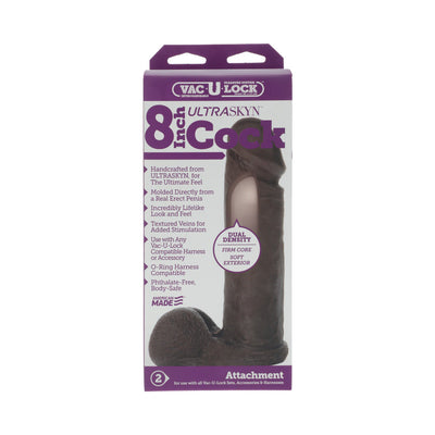 Vac-U-Lock - 8-Inch ULTRASKYN Cock Black