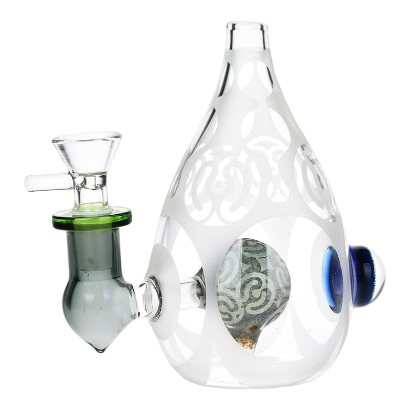 Eggcellent Etched Glass Water Pipe - 5.25" / 14mm F