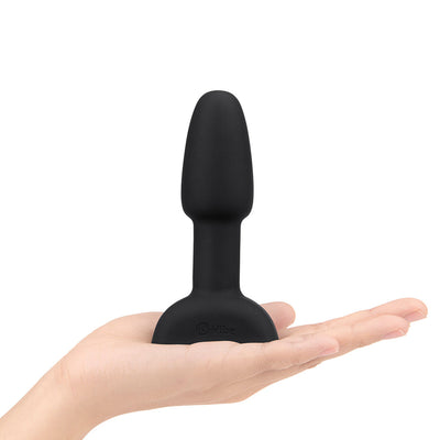 b-Vibe Rimming Petite Rotating and Vibrating Remote Control Plug Black