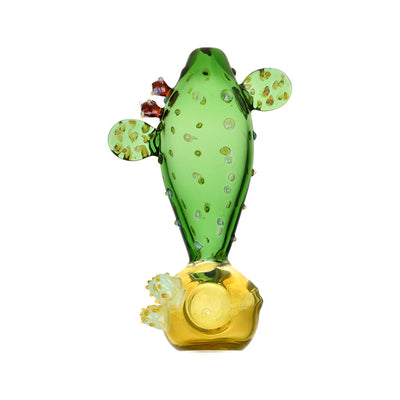 Prickly Pear Cactus Glass Hand Pipe - 5" - Headshop.com