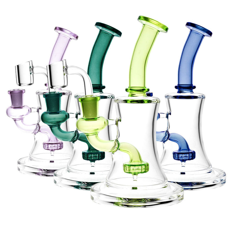 Oil Can Disc Perc Rig - 8" / 14mm F / Colors Vary - Headshop.com