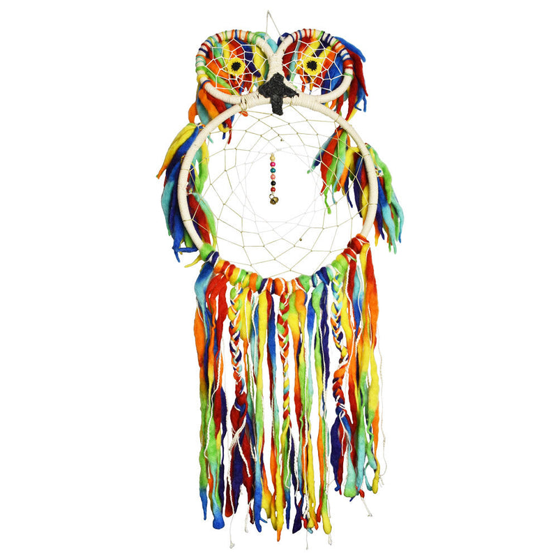 ThreadHeads Owl Dreamcatcher w/ Tassels - Headshop.com