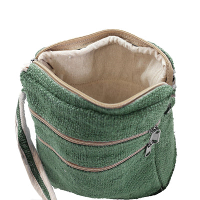 Core Hemp Multi Pocket Crossbody Purse - Banyan Green - Headshop.com