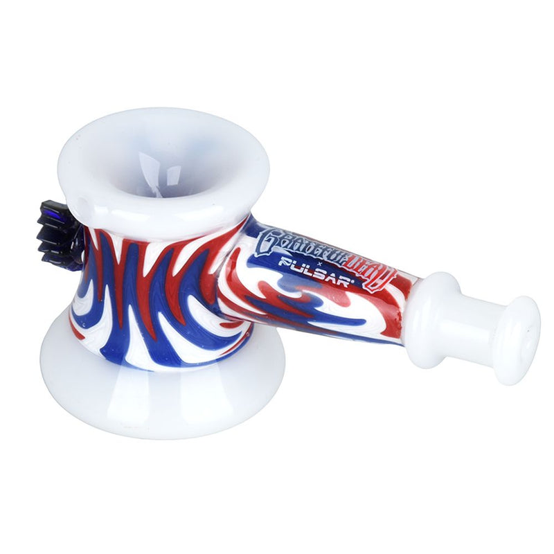 Grateful Dead x Pulsar Bolt Wig Wag Glass Hammer Hand Pipe - 4"