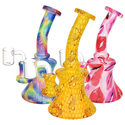 Bohemian Blend Bell Glass Dab Rig - 6.75" / 14mm F / Designs Vary - Headshop.com