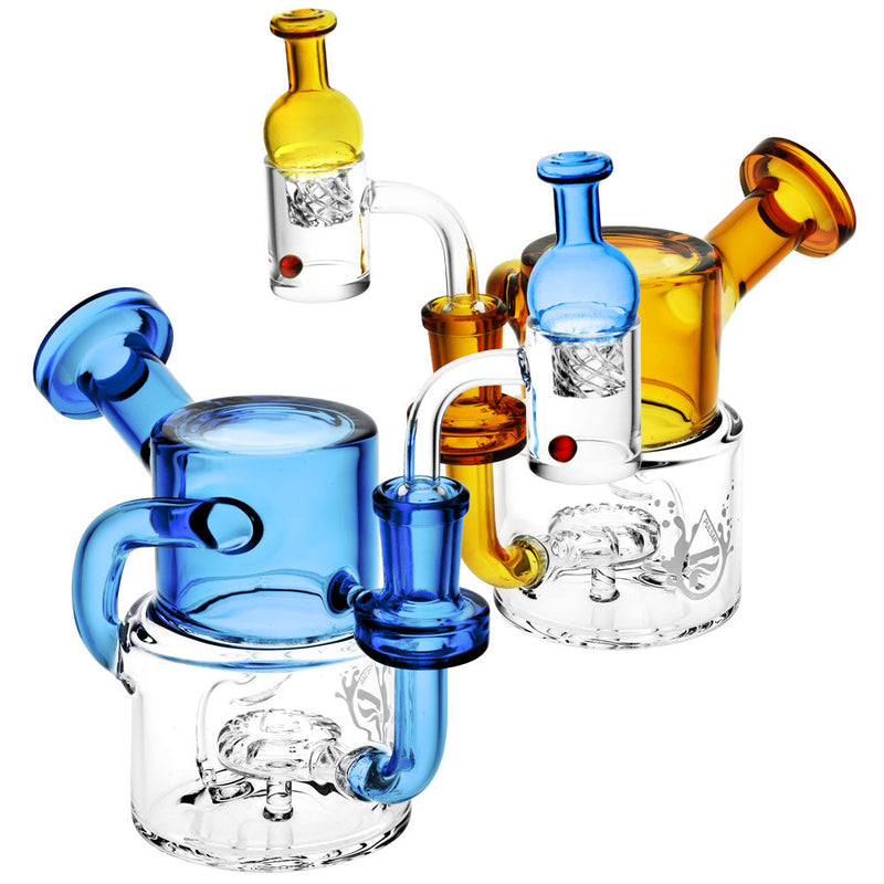 Pulsar Mini Chug Recycler w/ Cap - 4.75"/14mm F/Colors Vary - Headshop.com