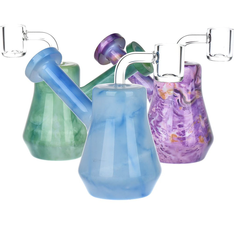 Marbled Mini Glass Dab Rig - 4" / 14mm F / Colors Vary