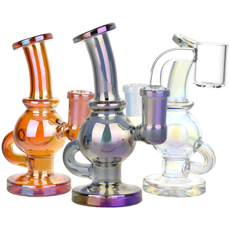 Visible Spectrum Electroplated Glass Ball Rig - 4.75" / 14mm F / Colors Vary - Headshop.com