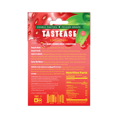 Tastease by Pastease Strawberry Candy Edible Pasties & Pecker Wraps