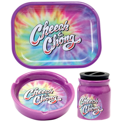 Cheech & Chong Smoke Lover's Gift Set - 3pc / Purple Tie-Dye - Headshop.com