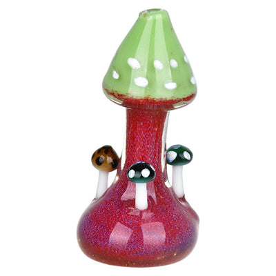 Mushroom Buddies Standing Glass Hand Pipe - 4" - Headshop.com