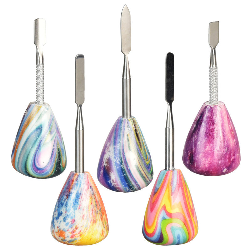 Trippy Bulbous Dab Tool - 3.75"/Asst Colors 5PC - - Headshop.com