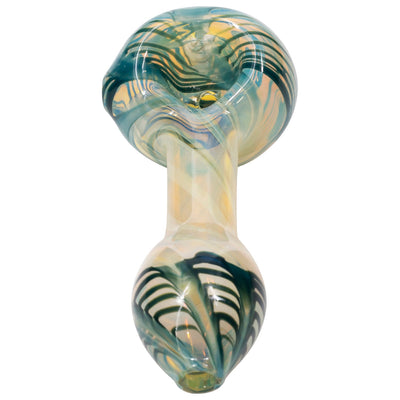 LA Pipes Twisty Cane Spoon Glass Pipe (Various Colors) - Headshop.com