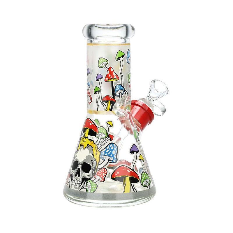 Monstrous Mushroom Mashup Beaker Glass Water Pipe - 8"/ 14mm F / Designs Vary - Headshop.com