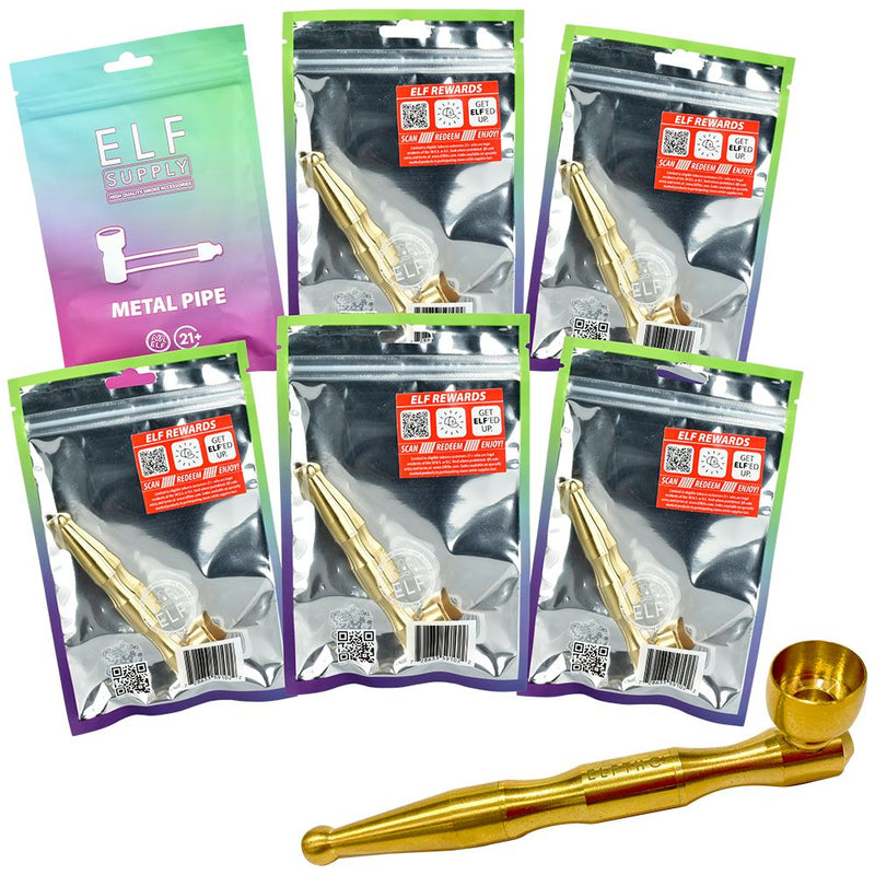 6CT BOX - ELF Supply Metal Hand Pipe - 4" - Headshop.com