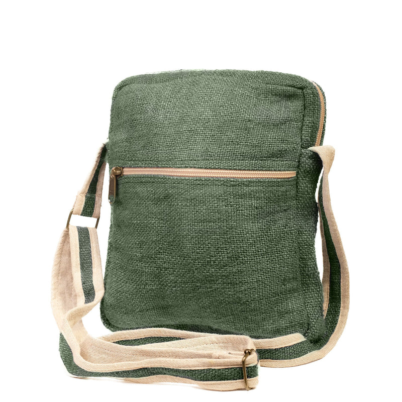 Core Hemp Multi Pocket Crossbody Purse - Banyan Green - Headshop.com