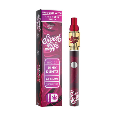 Sweet Lyfe Disposable Vape Pen 2.5ml w Live Resin Delta + THCP - Pink Runtz - Indica - Headshop.com