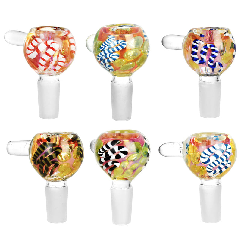 Fumed Rope Glass Herb Slide - 14mm M / Colors Vary - Headshop.com