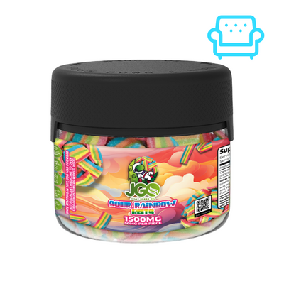 JGO CBD Sour Rainbow Belts, 1500 mg, 30 ct(THC FREE) - Headshop.com