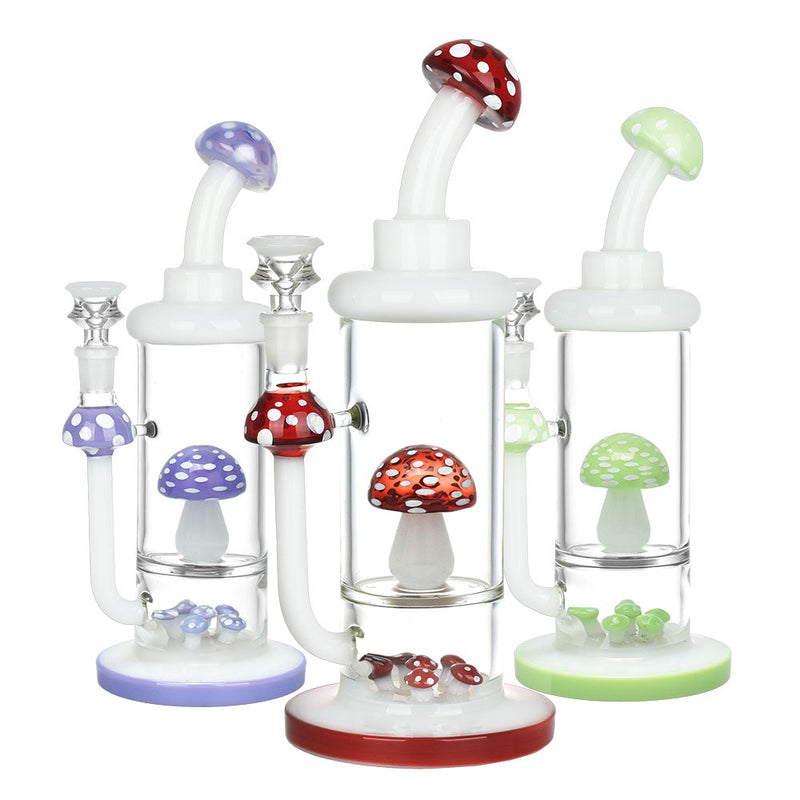 Agaricus Invasion Water Pipe - 11"/14mm F/Colors Vary - Headshop.com