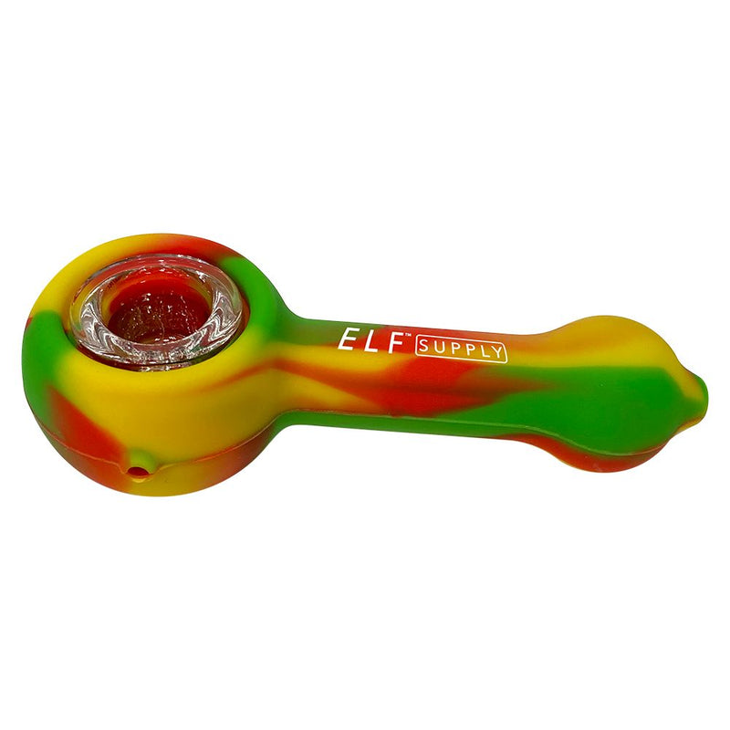 6CT BOX - ELF Supply Silicone Spoon Pipe - 4.5" / Assorted Colors - Headshop.com