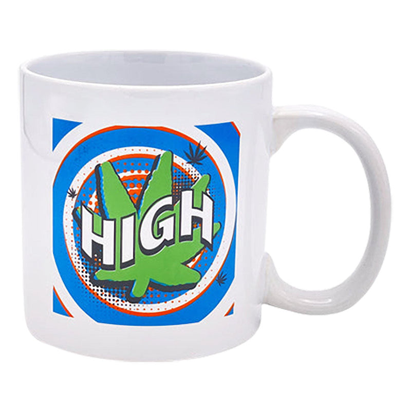 High (Pop Art) Ceramic Coffee Mug - 22oz - Headshop.com