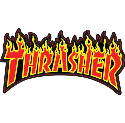 Thrasher Flaming Logo Sticker | 6"x3.25"