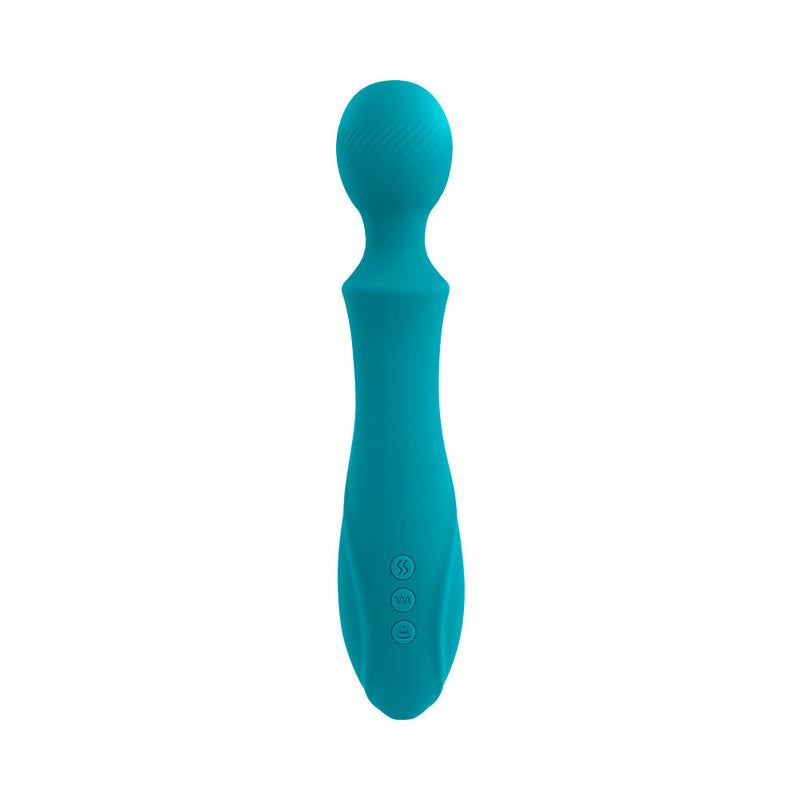 Evolved Wanderful Sucker Rechargeable Wand with Suction Silicone Teal