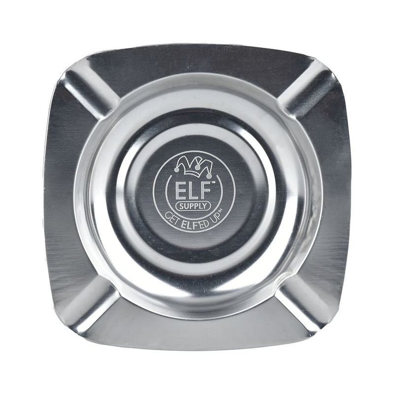 ELF Supply Metal Ashtray - 4.4" x 4.4" / Silver 6ct - Headshop.com