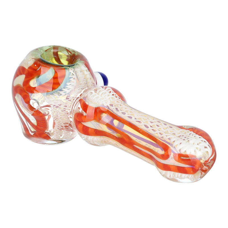 Luscious Lace Glass Spoon Pipe - 4.25" / Colors Vary - Headshop.com