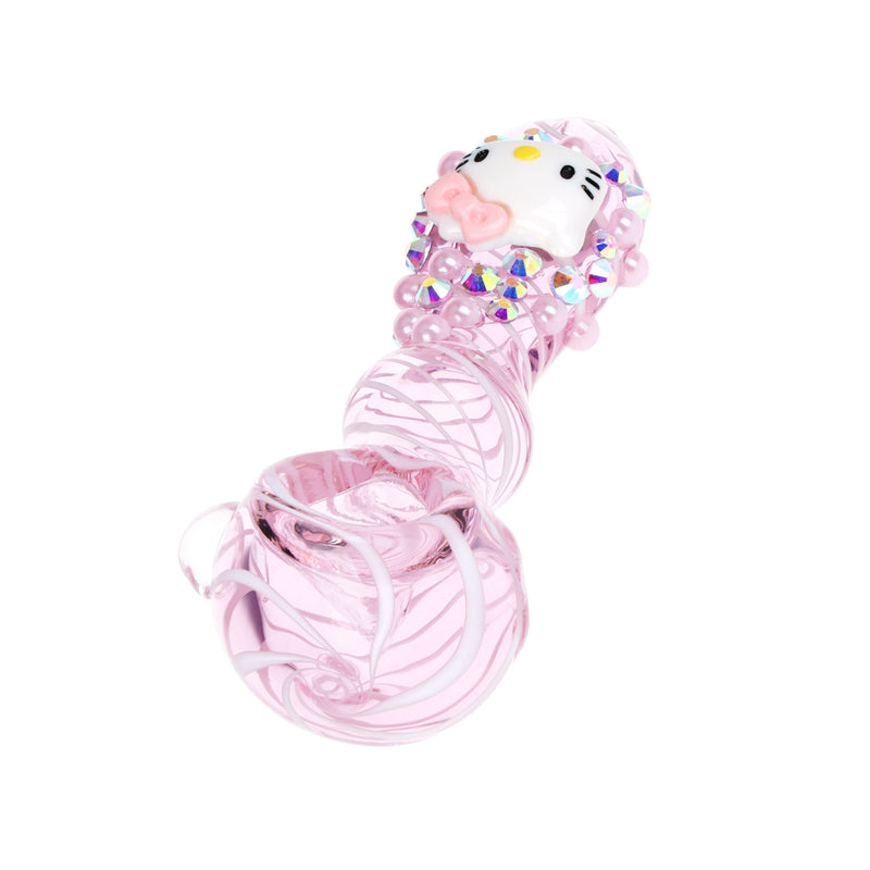 Hello Kitty Glass Spoon Pipe - 4"