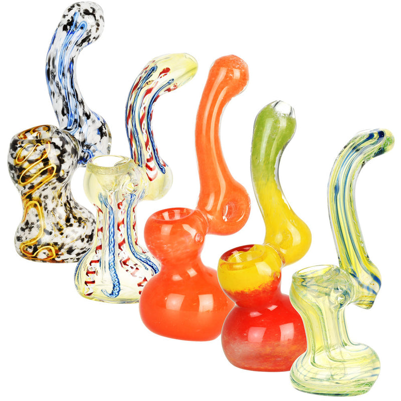 10PC BUNDLE - Art Glass Bubbler - 5" - 6" / Assorted - Headshop.com