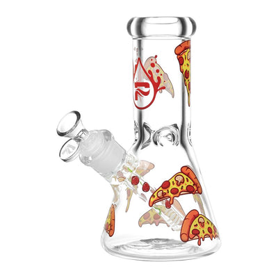 Pulsar Pizza Design Glass Beaker Water Pipe - 7.75" / 14mm F - Headshop.com