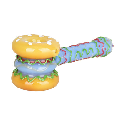 Snack Attack Cheeseburger Hand Pipe - 5.75" / Colors Vary - Headshop.com