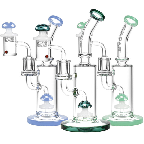 Pulsar Shroom Rig Set w/ Carb Cap - 8.5"/14mm F/Colors Vary