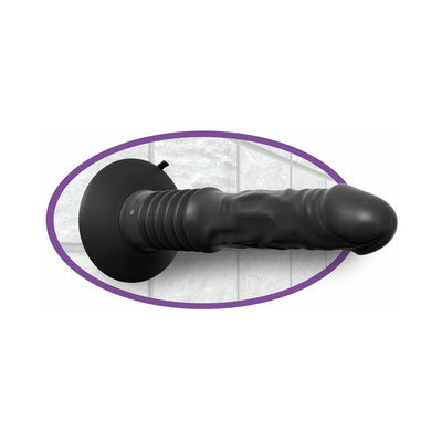 Anal Fantasy Elite Vibrating Ass Fucker 12 in. Thrusting Dildo With Suction Cup Black