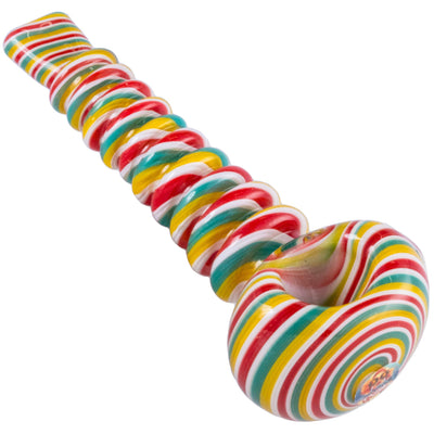 Crush Eye Candy MegaTwist 5" HandPipe Flat Mouthpiece - Vibrant Colors - Headshop.com