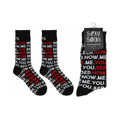 Shots Sexy Socks Me.You.Bed.Now. M/L - Headshop.com