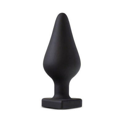 Blush Temptasia 'Spank Me' Silicone Anal Plug with Heart-Shaped Base Black