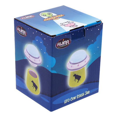 Fujima UFO Cow Ceramic Stash Jar - 4"