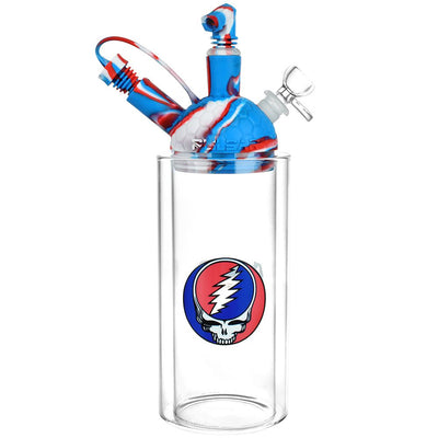 Grateful Dead x Pulsar Silicone & Glass Gravity Water Pipe - 11"