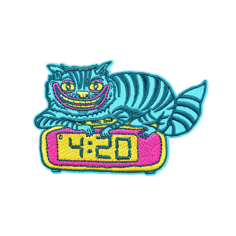 Killer Acid Embroidered Iron-On Patch - 420 Cat / 3.5" x 2.25" - Headshop.com