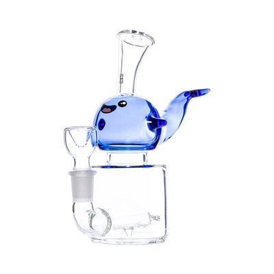 Hemper Blue Whale Glass Water Pipe - 6.25" / 14mm F - Headshop.com