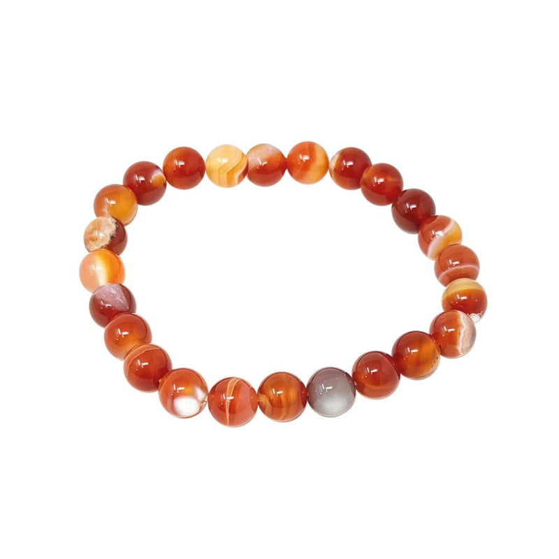 Semi-Precious Gemstone Beaded Elastic Bracelet