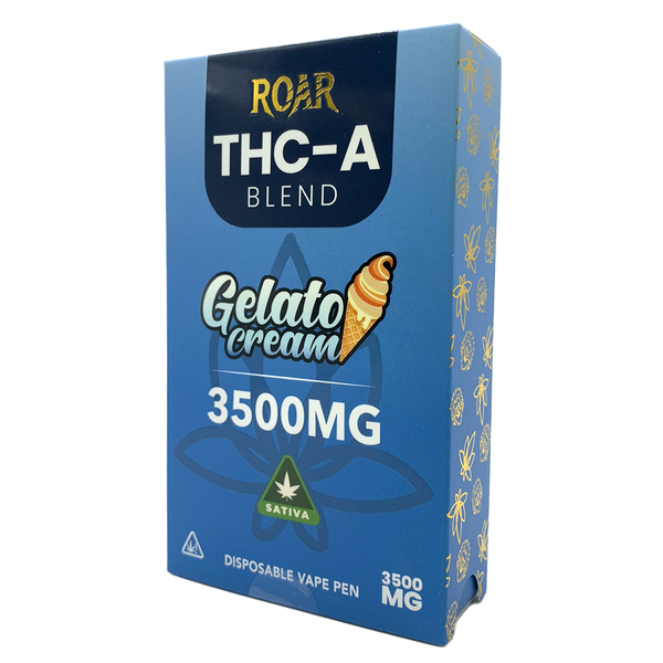 Roar THC-A Blend Disposable Vape 3500MG - Gelato Cream (Sativa)