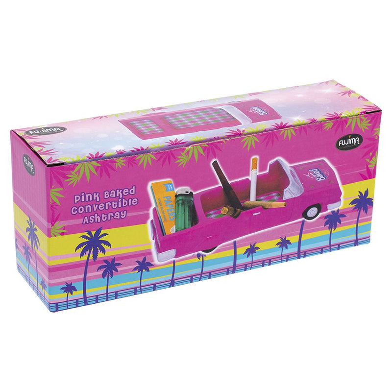 Fujima Pink Convertible Polyresin Ashtray w Stash Trunk - 10"x4" - Headshop.com